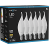 Mexen Nova 6x LED крушка пламък E14, C37, 8W, Топла - 3000K, 840 lm - L106-E14-0830-01x06
