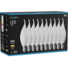 Mexen Nova 10x LED крушка пламък E14, C37, 8W, Топла - 3000K, 840 lm - L106-E14-0830-01x10