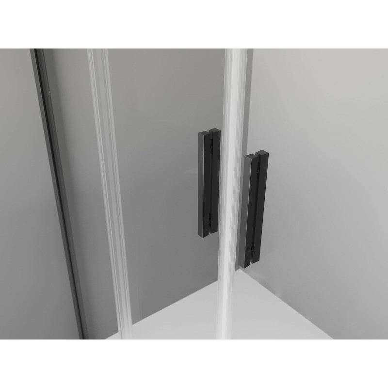 Mexen Exo-S Duo 3S душ кабина с 3 стени, плъзгаща се, 160 x 100 см, прозрачна, черна
