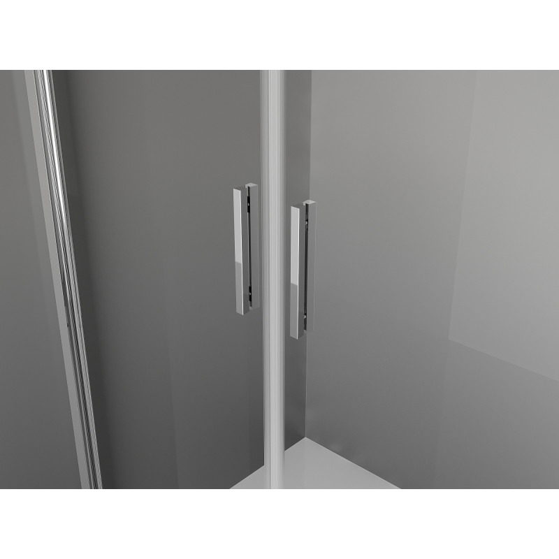 Mexen Exo-BR Duo 3S душ кабина с три стени, въртяща се, 80 x 90 см, прозрачна, хром