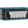 Mexen Nova 6x LED крушка GU10, 6W, Студена - 6500K, 630 lm - L107-GU10-0665-01x06