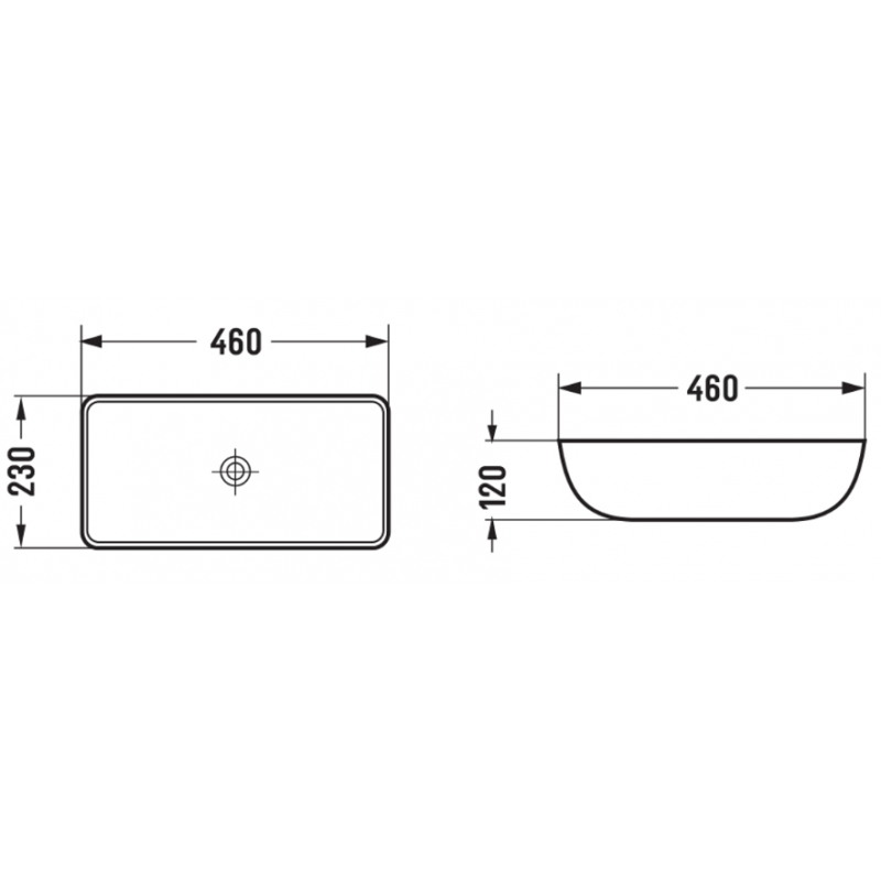 Mexen Klara плот върху мивка 46 x 23 см, бяла - 21564600