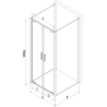 Mexen Exo-BR Duo 3S кабина за душ 3-стенна, 110 x 120 см, прозрачна, златна