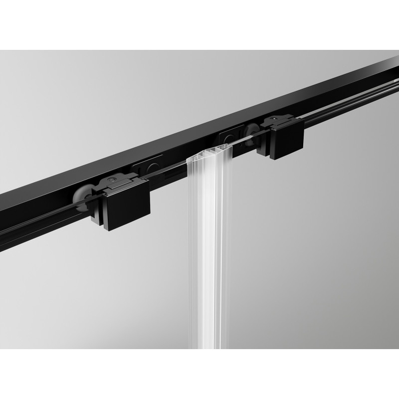 Mexen Exo-S 3S 3-стенна плъзгаща се душ кабина 145 x 85 см, прозрачна, черна