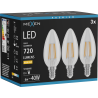 Mexen Vintis 3x LED нажежаема жичка крушка E14, C35, 6W, Топло - 2700K, 720 lm, прозрачно
