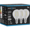 Mexen Vintis 3x LED нажежаема крушка E14, G45, 2W, Неутрална - 4000K, 240 lm, прозрачна