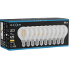 Mexen Vintis 10x LED нишкова крушка E14, G45, 6W, Топла - 2700K, 720 lm, прозрачна