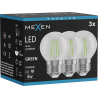 Mexen Vintis 3x LED нажежаема крушка E27, G45, 4W, 55 lm, зелена - L156-E27-04XX-46x03