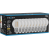 Mexen Vintis 10x LED филамент крушка E27, G45, 4W, Топло - 2700K, 470 lm, прозрачно