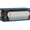 Mexen Vintis 10x LED филамент крушка E27, G45, 6W, Топла - 2700K, 720 lm, прозрачен