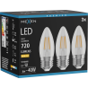 Mexen Vintis 3x LED крушка с нажежаем конец E27, C35, 6W, Топло - 2700K, 720 lm, прозрачно