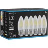 Mexen Vintis 6x LED филаментна крушка E27, C35, 6W, Неутрална - 4000K, 720 lm, прозрачна