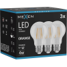 Mexen Vintis 3x LED филамент крушка E27, A60, 4W, 55 lm, оранжева - L150-E27-04XX-48x03