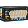 Mexen Vintis 6x LED филамент крушка E27, A60, 4W, Топла - 2200K, 400 lm, амбър - L150-E27-0422-50x06