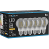 Mexen Vintis 6x LED филаментна крушка E27, A60, 4W, Топло - 2200K, 280 lm, дим - L150-E27-0422-70x06