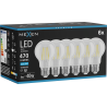 Mexen Vintis 6x Филаментна LED Крушка E27, A60, 4W, Студена - 6500K, 470 lm, прозрачна
