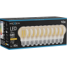 Mexen Vintis 10x LED филамент крушка E27, A60, 6W, Топло - 2200K, 600 lm, кехлибар