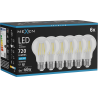 Mexen Vintis 6x LED филaмент крушка E27, A60, 6W, Студена - 6500K, 720 lm, прозрачна