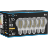 Mexen Vintis 6x LED нажежаема жичка крушка E27, A60, 8W, Топло - 2200K, 600 lm, опушен