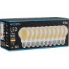 Mexen Vintis 10x LED филамент крушка E27, A60, 10W, Топла - 2700K, 910 lm, кехлибарена