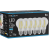 Mexen Vintis 6x LED филамент крушка E27, A60, 10W, Студена - 6500K, 1320 lm, прозрачна