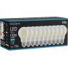 Mexen Vintis 10x LED филтър крушка E27, A60, 10W, Студена - 6500K, 1320 lm, прозрачна