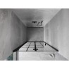 Mexen Mist-F лява сгъваеми душ врати 60 см, черна решетка, черни - 8A6-060-000-70-77-L