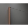 Mexen Kioto душ преграда Walk-in 80 x 200 см, омбре черно 8 мм, четкан мед - 800-080-101-65-76