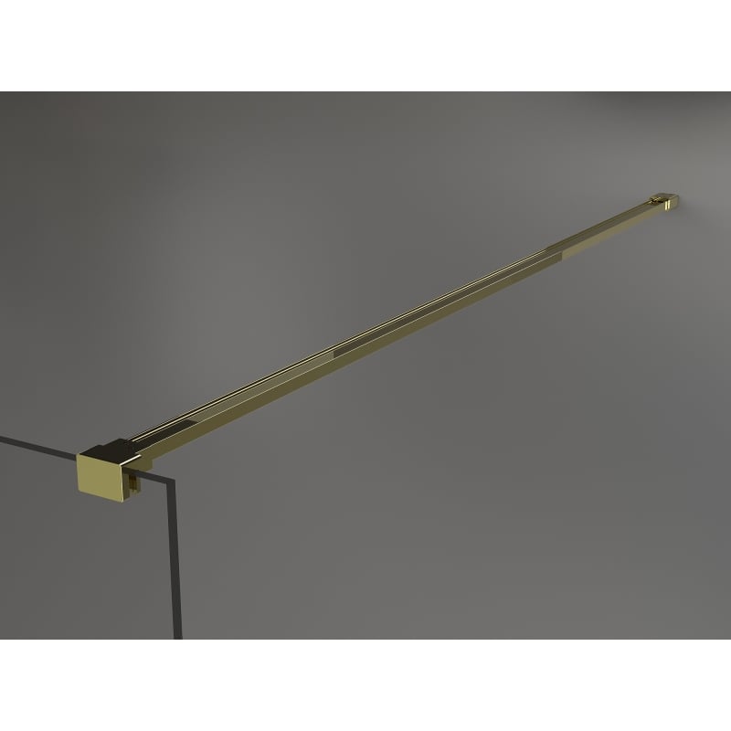 Mexen Kioto душ стена Walk-in 100 x 200 cm, бяла омбре 8 mm, златна - 800-100-101-50-86