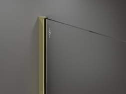 Mexen Kioto душ стена Walk-in 110 x 200 cm, омбре бяло 8 mm, златна - 800-110-101-50-86