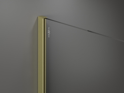 Mexen Kioto душ параван Walk-in 110 x 200 см, бяло омбре 8 мм, златисто четкано