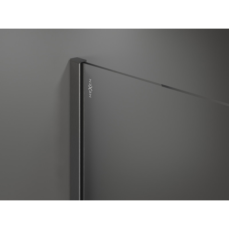 Mexen Kioto душ екран Walk-in 130 x 200 см, омбре бяло 8 мм, gun gray четкано - 800-130-101-66-86