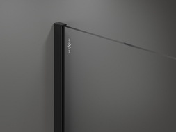 Mexen Kioto преграда за душ Walk-in 130 x 200 см, омбре бяла 8 мм, черна - 800-130-101-70-86