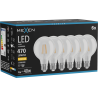Mexen Vintis 6x LED филаментна крушка E27, G80, 4W, Топла - 2700K, 470 lm, прозрачна