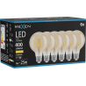 Mexen Vintis 6x LED крушка на нажежаема жичка E27, G80, 4W, Топла - 2700K, 400 lm, кехлибар