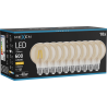 Mexen Vintis 10x LED нажежаема жичка крушка E27, G80, 6W, Топло - 2700K, 400 lm, кехлибар