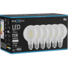 Mexen Vintis 6x LED филаментна крушка E27, G80, 6W, Неутрална - 4000K, 720 lm, прозрачна