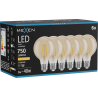 Mexen Vintis 6x LED нажежаема жичка крушка E27, G80, 8W, Топло - 2200K, 750 lm, кехлибар
