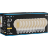 Mexen Vintis 10x LED нажежаема жичка крушка E27, G80, 8W, Топла - 2200K, 750 lm, кехлибар