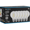 Mexen Vintis 6x LED крушка филамент E27, G80, 8W, Неутрална - 4000K, 1055 lm, прозрачен