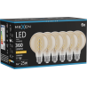 Mexen Vintis 6x LED крушка спирала нажежаема жичка E27, G80, 4W, Топла - 2200K, 360 lm,