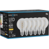 Mexen Vintis 6x LED крушка с нишка спирала E27, G80, 4W, Топла - 2700K, 420 lm, прозрачно
