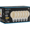 Mexen Vintis 6x LED крушка с нажежаема спирала E27, G80, 8W, Топла светлина - 2200K, 600 lm,