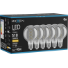 Mexen Vintis 6x крушка с нажежаема спирална LED E27, G80, 8W, Топла - 2700K, 510 lm, димна