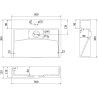 Mexen Ava мивка за плот от конгломерат 1/O 50 x 38 см, черна - 23015071