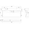 Mexen Ava плот за мивка от конгломерат 2/O 100 x 46 cm, бяла - 23011002