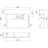 Mexen Ava мивка за плот от конгломерат B/O 50 x 38 см, черна - 23015070