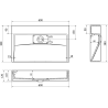 Mexen Ava плотна мивка от конгломерат B/O 60 x 38 см, бяла - 23016000