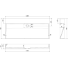 Mexen Ava надплотна мивка от конгломерат B/O 100 x 46 cm, бяла - 23011000