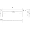 Mexen Ava плотно стояща мивка от конгломерат B/O 120 x 46 см, черна - 23011270